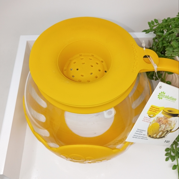 Elegant Yellow and White Popcorn Popper - Picture 4 of 5